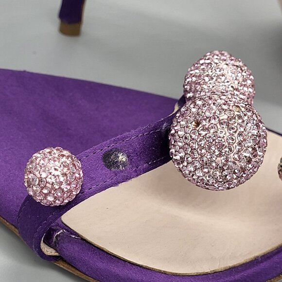 GEDEBE Crystal Embellished Jill Satin Sandals - Picture 7 of 15